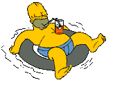 Гомер плавает