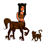 Девушка-кентавр и кошка
