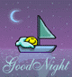 Доброй ночи! Смайлик на лодке сна
