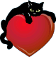  <b>Черный</b> кот на сердце 