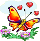 Бабочка влюблена