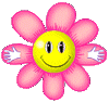  Смайлик - цветок с <b>розовыми</b> лепестками 