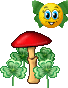 Смайлик собирает грибы