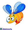 Пчелка с голубыми крыльями