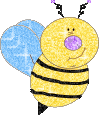 Пчела с голубыми крылышками