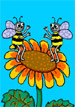 Две пчелки на цветочкеb