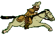 Бегущий конь с всадником