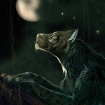 Леопард смотрит на луну